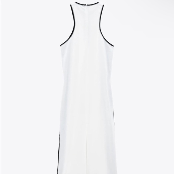 ZARA White tank dress with Black Stripe Side - Picture 3 of 6